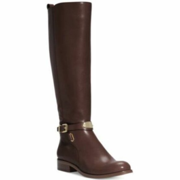 Michael Kors Arley Riding Leather Boots 5 - Picture 1 of 3
